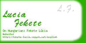 lucia fekete business card